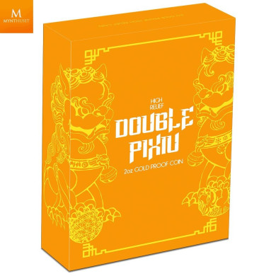 Australia 2020 DOUBLE PIXIU 200 DOLLAR GULL 2 OZ  GUARDIAN LIONS PROOF HIGH RELIEF