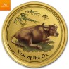 Australia 2009 1/10 oz Gull Lunar S2 «Year of the OX» COLOR Kvalitet BU i Kapsel
