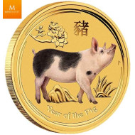 Australia 2022 1/10 oz Gull Lunar S3 «Year of the Tiger» COLOR Proof M/Etui & COA