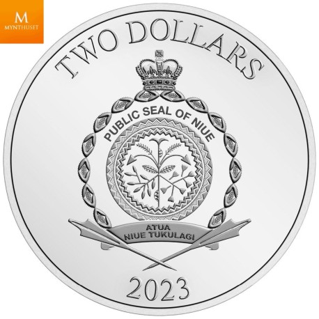 Niue 2023 CAPTAIN AMERICA 1 OZ  SØLV MARVEL CLASSICS KVALITET PROOF