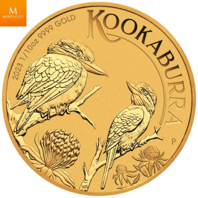 Australia 2023 KOOKABURRA 1/10 OZ  GULL KVALITET BU I KAPSEL