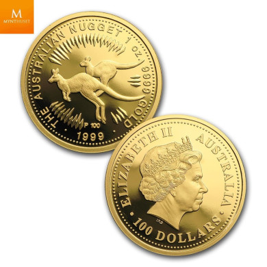 Australia Nugget 1999 1,9 OZ GULL I KVALITET PROOF