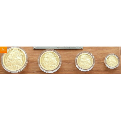 South Africa Natura PRESTIGE SETT LION 2003 1,85 OZ GULL I KVALITET PROOF