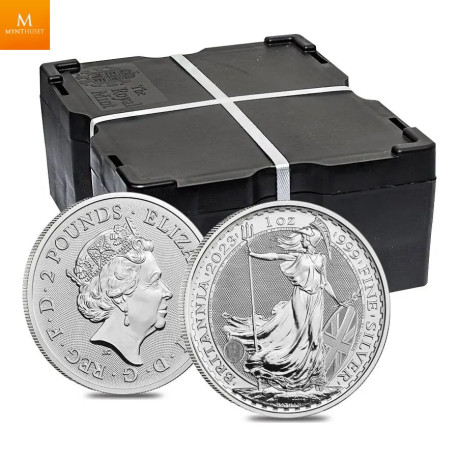 MONSTERBOX 500 OZ Storbritannia 2023 Sølv Britannia 500 x 1 oz Monster Box (500 oz)