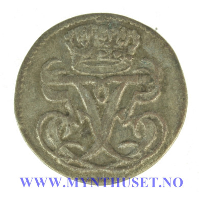 1 skilling 1764 kvalitet 1+/01 