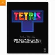 Niue 1 oz sølv TETRIS 2023 Tetrimino Shapes 7 Mynter sett i kvalitet BU
