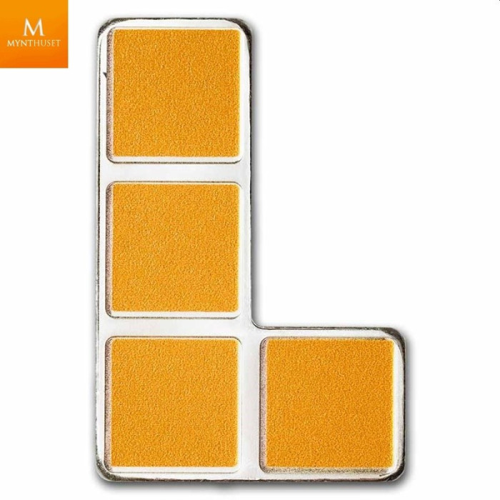 Niue 1 oz sølv TETRIS 2023 Tetrimino Shapes 7 Mynter sett i kvalitet BU