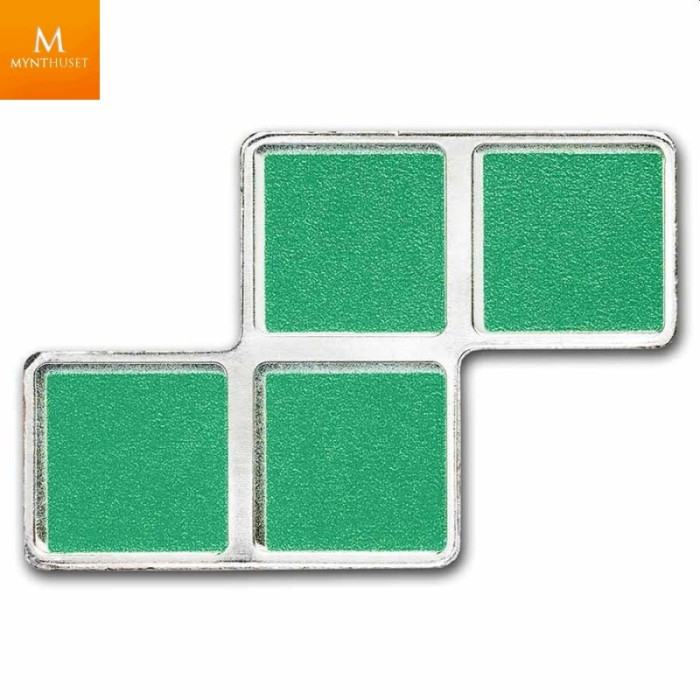 Niue 1 oz sølv TETRIS 2023 Tetrimino Shapes 7 Mynter sett i kvalitet BU
