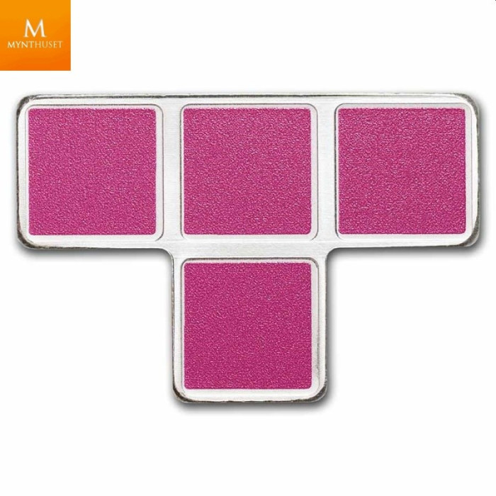 Niue 1 oz sølv TETRIS 2023 Tetrimino Shapes 7 Mynter sett i kvalitet BU