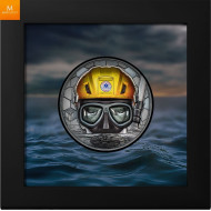 20 Dollar 2023 COAST GUARD Real Heroes 3 Oz Sølv Cook Islands Black Proof