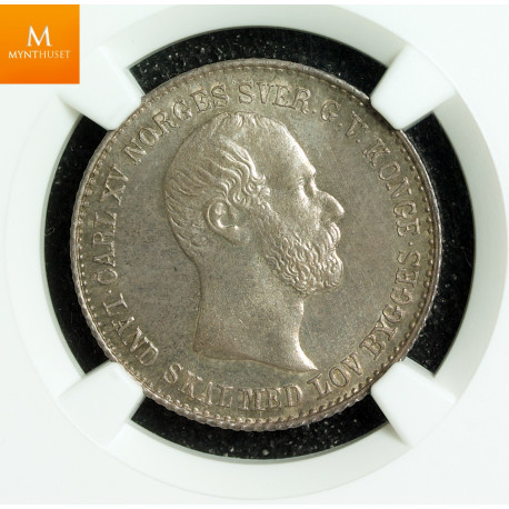 24 skilling 1862 kvalitet 0, NGC MS65 , SJELDEN!