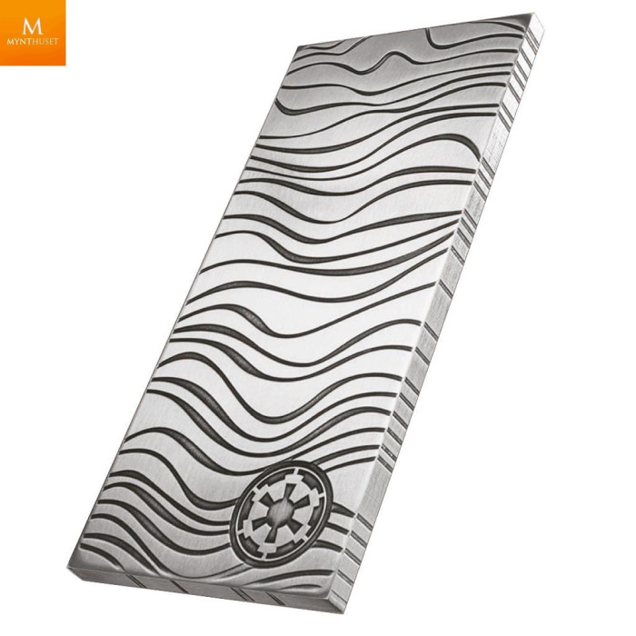 Tube med 25 stk Niue 2023  1 oz Sølv $20 Star Wars Mandalorian Beskar Bar BU