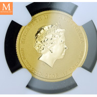 Australia 2008P 15 dollar Year of the mouse 1/10 oz gull MS70 SJELDEN!