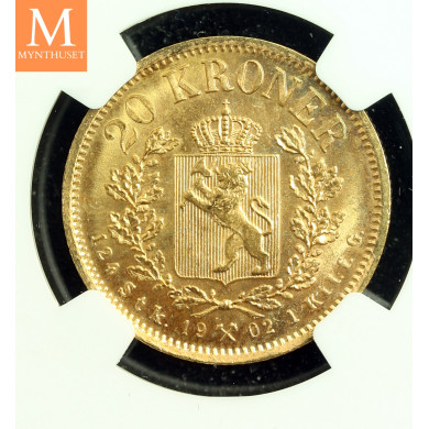 20 kroner 1902 kvalitet 0/01, NGC MS64
