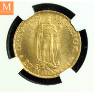 20 kroner 1910 kvalitet pen 01, NGC MS62