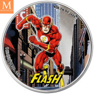 Samoa 5 dollar 2023 Flash FARGE 1 OZ  SØLV DC COMICS
