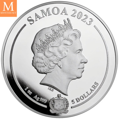 Samoa 5 dollar 2023 Flash FARGE 1 OZ  SØLV DC COMICS