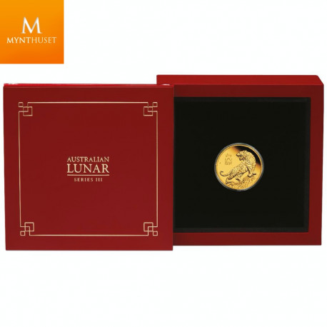 Australia 2022 1/10 oz Gull Lunar S3 «Year of the Tiger» Proof M/Etui & COA