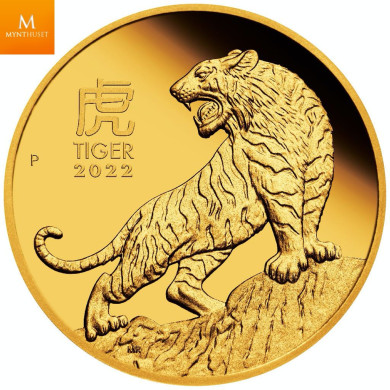 Australia 2022 1/10 oz Gull Lunar S3 «Year of the Tiger» Proof M/Etui & COA