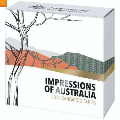 Australia 2022 KANGAROO 1/10 OZ  KVALITET PROOF I SKRIN OPPLAG KUN 500