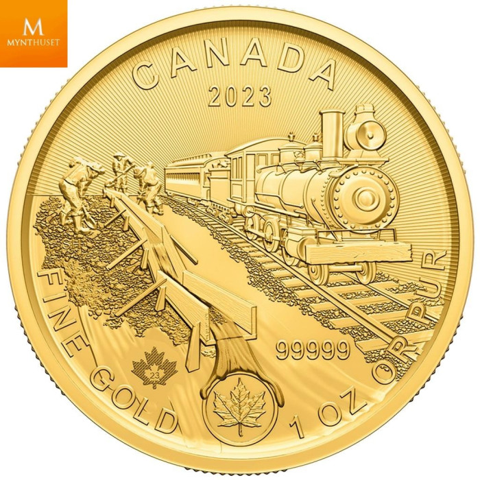 POPULÆRT VALG!Canada 2023 1 oz Gull .99999 Klondike Passage for Gold BU i Forseglet Garantikort