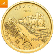 POPULÆRT VALG!Canada 2023 1 oz Gull .99999 Klondike Passage for Gold BU i Forseglet Garantikort