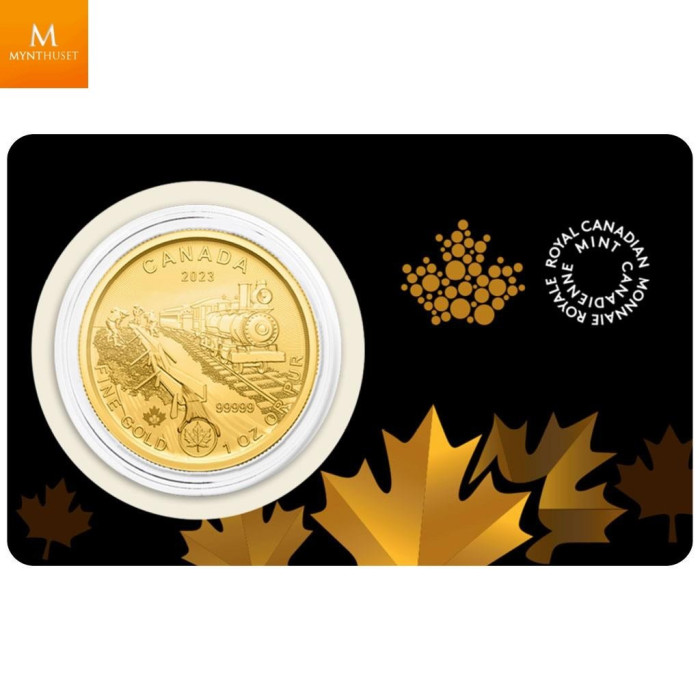 POPULÆRT VALG!Canada 2023 1 oz Gull .99999 Klondike Passage for Gold BU i Forseglet Garantikort