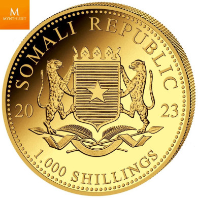 Somalia 2023 LEOPARD 1 OZ  GULL AFRICAN WILDLIFE BU I KAPSEL Somalia 2023 LEOPARD 1 OZ  GULL AFRICAN WILDLIFE BU I KAPSEL