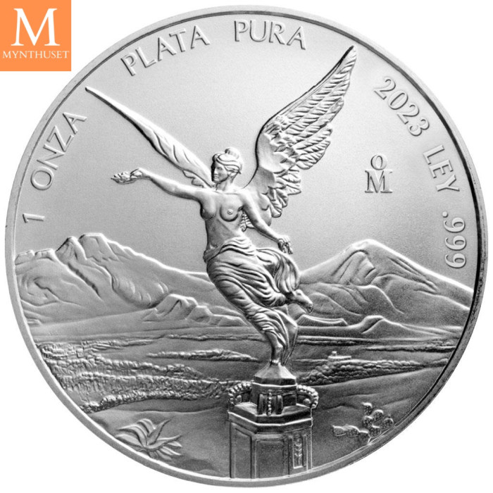 NYHET!Mexico 2023 LIBERTAD 1 oz kvalitet BU inkludert kapsel