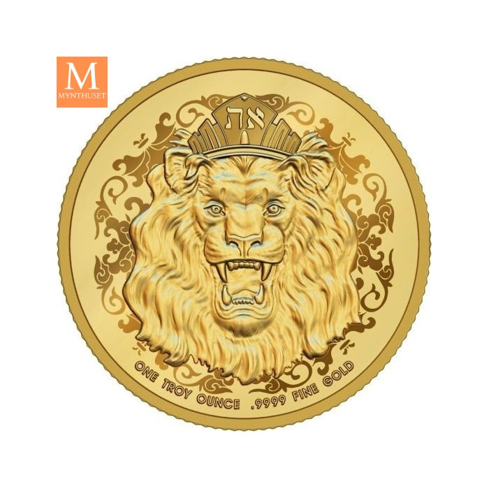 NYHET! 2023 Niue 1 oz GULL 250 dollar Roaring Lion Proof i kapsel