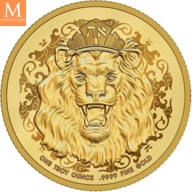 NYHET! 2023 Niue 1 oz GULL 250 dollar Roaring Lion Proof i kapsel