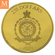 NYHET! 2023 Niue 1 oz GULL 250 dollar Roaring Lion Proof i kapsel