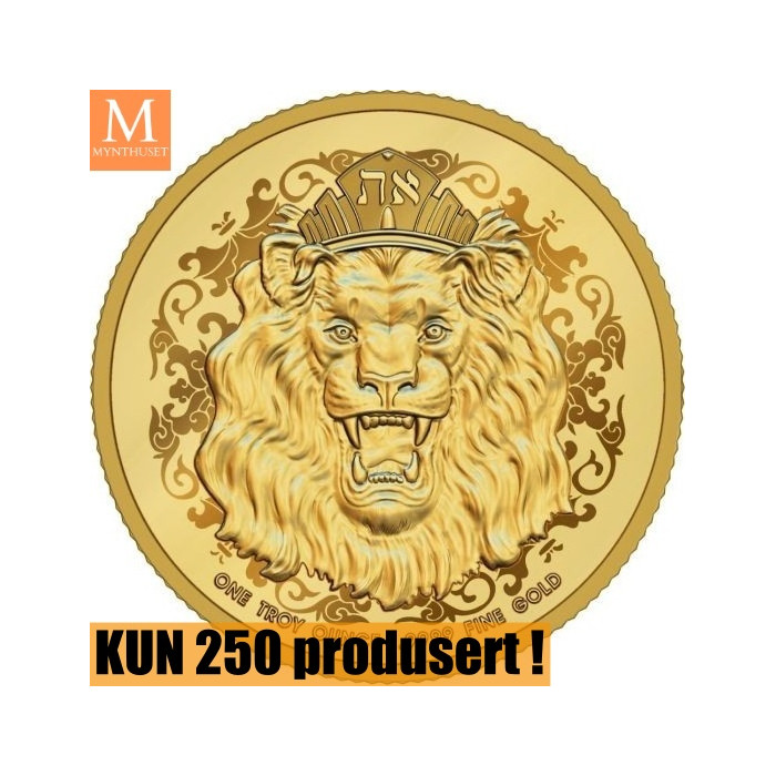 NYHET! 2023 Niue 1 oz GULL 250 dollar Roaring Lion Proof i kapsel