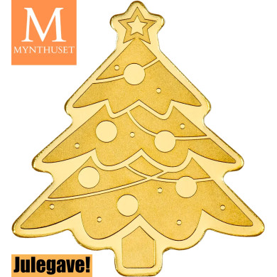 Palau 0,5 gram Gull 1 dollar Christmas Tree i kapsel med bevis