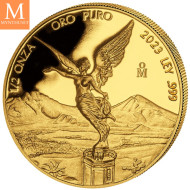 NYHET! Mexico 2023 LIBERTAD GULL PROOF SETT  5 MYNTER 1,9 Oz GULL KVALITET PROOF