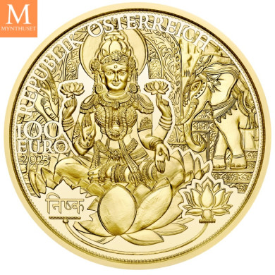 NYDELIG! Austria 2023 GOLD OF INDIA Magic of GULL 1/2 Oz 100 Euro NYDELIG! Austria 2023 GOLD OF INDIA Magic of GULL 1/2 Oz 100 Euro