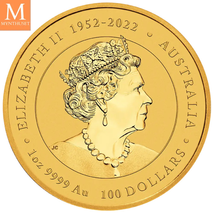 NYHET! Australia 2024 1 oz Gull Lunar S3 Year of the DRAGON BU M/Kapsel