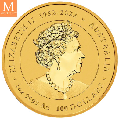 NYHET! Australia 2024 1 oz Gull Lunar S3 Year of the DRAGON BU M/Kapsel