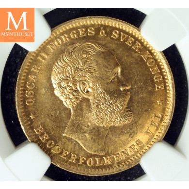 20 kroner 1902 kvalitet 0/01, NGC MS65 20 kroner 1902 kvalitet 0/01, NGC MS65