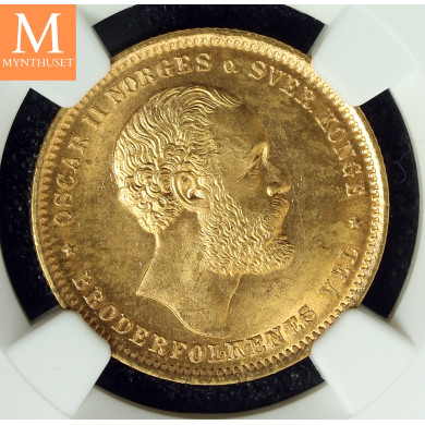 20 kroner 1902 kvalitet 0/01, NGC MS65 20 kroner 1902 kvalitet 0/01, NGC MS65