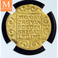 Rundeskatten gull dukat 1724 Utrecht kvalitet 01, NGC MS62