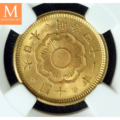 Japan M41(1908) GULL 10 Yen MS63 NGC (Ministry of Finance Hoard) Japan M41(1908) GULL 10 Yen MS63 NGC (Ministry of Finance Hoard)