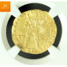 Rundeskatten gull dukat 1724 Utrecht kvalitet 0/01, NGC MS64