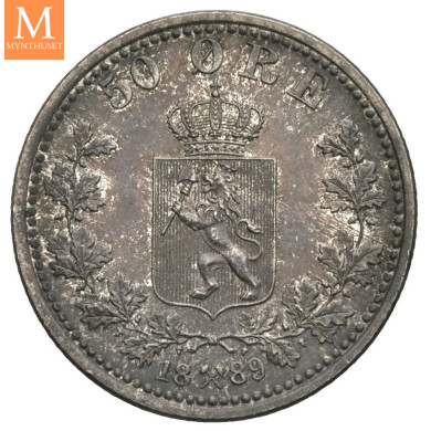 50 øre 1889 kvalitet 0, God historikk på mynten