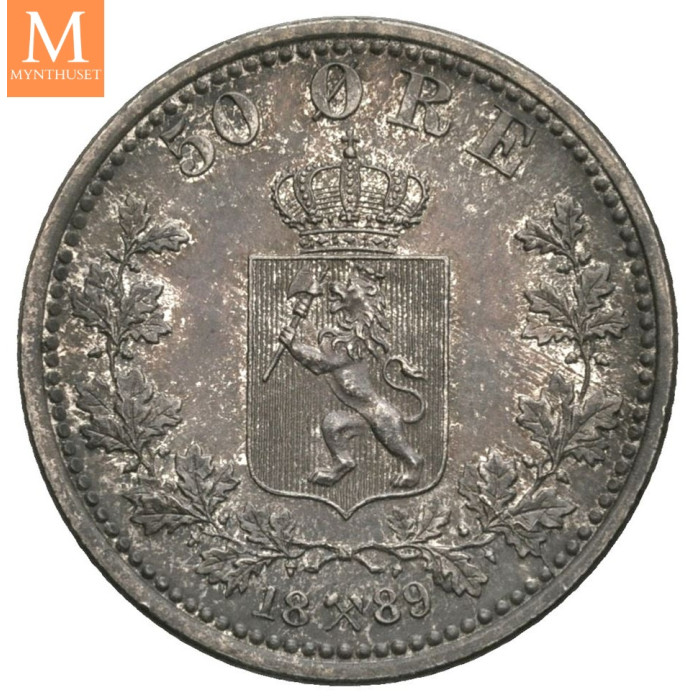 50 øre 1889 kvalitet 0, God historikk på mynten