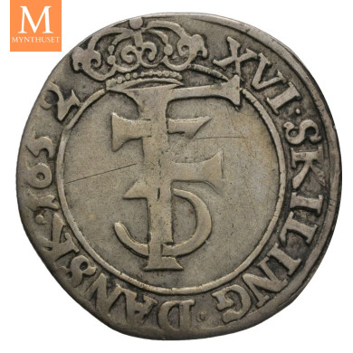 1 mark 1652 Frederik III Kvalitet 1/1+