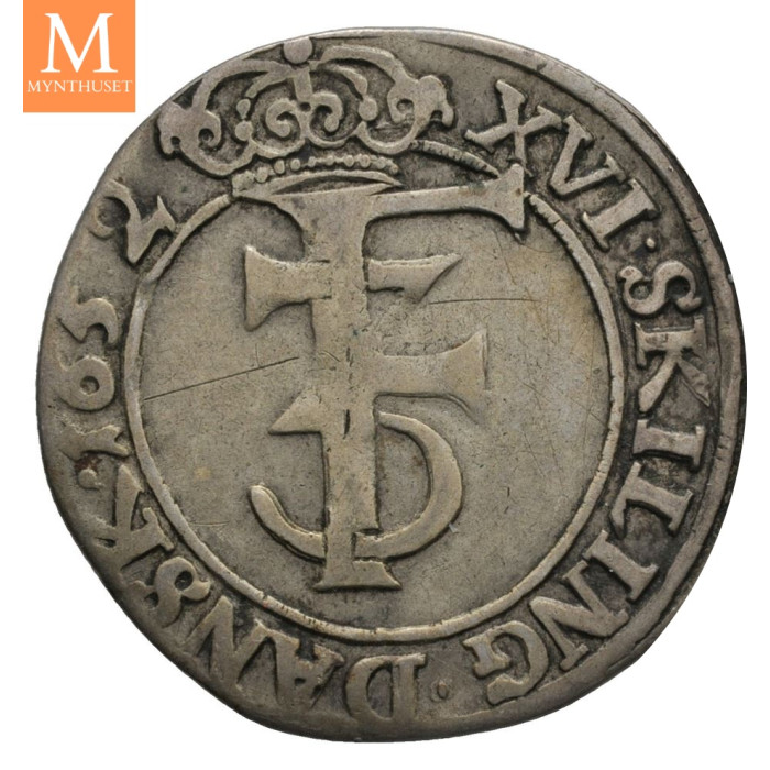 1 mark 1652 Frederik III Kvalitet 1/1+