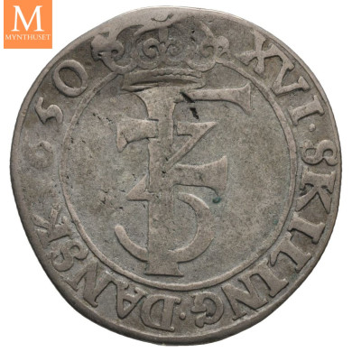 1 mark 1650 Frederik III Kvalitet 1