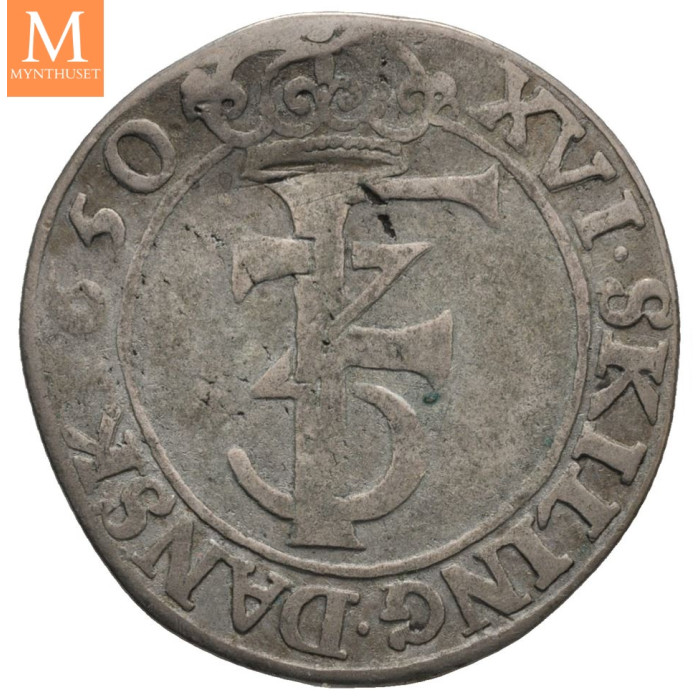 1 mark 1650 Frederik III Kvalitet 1