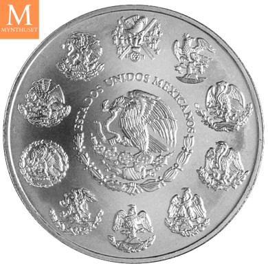 Mexico 2023 5 oz sølv Libertad BU med kapsel Mexico 2023 5 oz sølv Libertad BU med kapsel